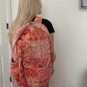Handmade patchwork backpack #boho